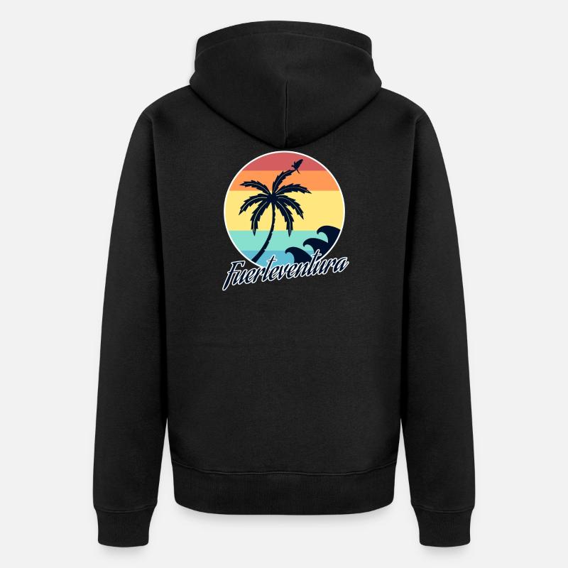 Fuerteventura - Veste à capuche bio Premium Unisexe - noir