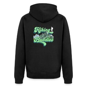 Hiking Buddies Hiking Clothing Outdoor Camping - Unisex Premium Organic Zip Hoodie - black - Back - Nico (187cm)