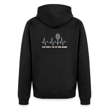 Heartbeat Tennis pour les joueurs de tennis - Veste à capuche bio Premium Unisexe - noir - Dos - Nico (187cm)