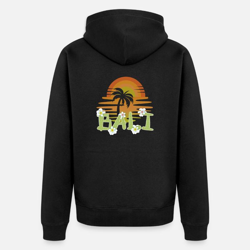 Bali - Indonésie - Veste à capuche bio Premium Unisexe - noir