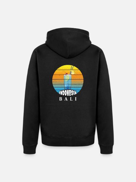 Bali - Indonesien - Unisex Premium Bio Zip Hoodie - Schwarz