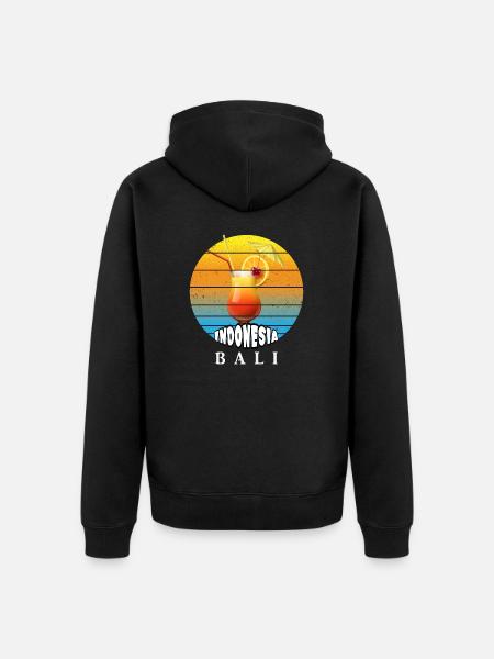Bali - Indonesia - Unisex Premium Organic Zip Hoodie - black
