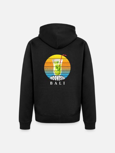 Bali - Indonesia - Unisex Premium Organic Zip Hoodie - black