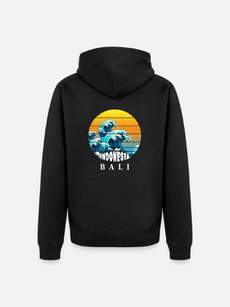 Bali - Indonesia - Unisex Premium Organic Zip Hoodie - black