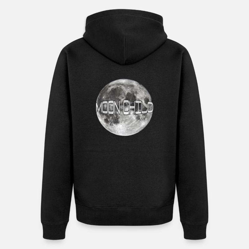 Enfant de la lune - Veste à capuche bio Premium Unisexe - noir