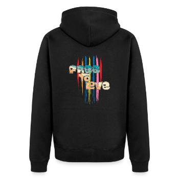 Libre d’aimer - Veste à capuche bio Premium Unisexe - noir - Dos - Nico (187cm)
