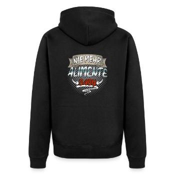Plus de pension alimentaire - Veste à capuche bio Premium Unisexe - noir - Dos - Nico (187cm)