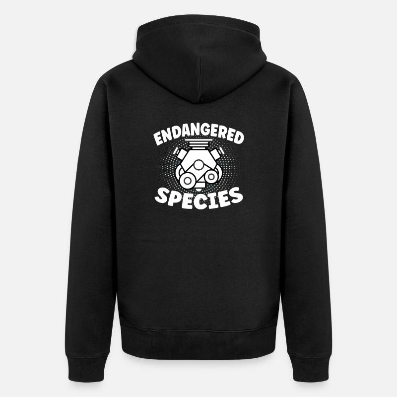 Endangered Species - Engine Combustion Design - Unisex Premium Organic Zip Hoodie - black