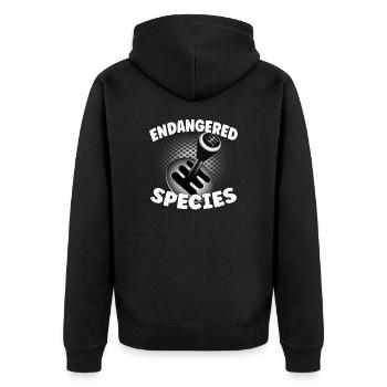 Endangered Species - Engine Combustion Design - Unisex Premium Organic Zip Hoodie - black - Back - Nico (187cm)