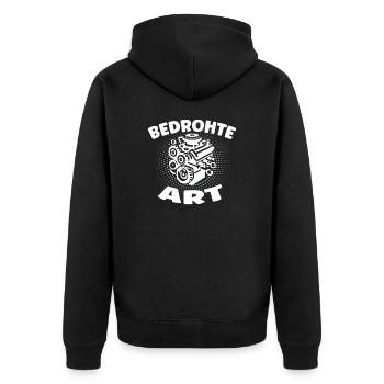 Endangered species - Internal combustion engine car design - Unisex Premium Organic Zip Hoodie - black - Back - Nico (187cm)