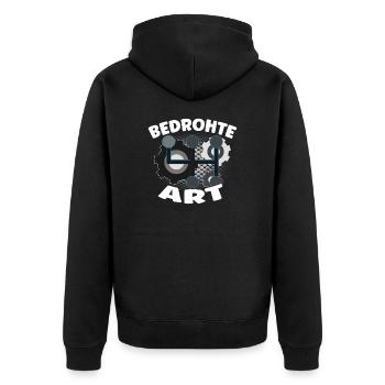 Endangered species - Internal combustion engine car design - Unisex Premium Organic Zip Hoodie - black - Back - Nico (187cm)