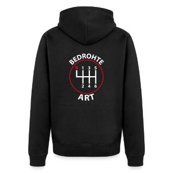 Endangered species - Internal combustion engine car design - Unisex Premium Organic Zip Hoodie - black - Back - Nico (187cm)