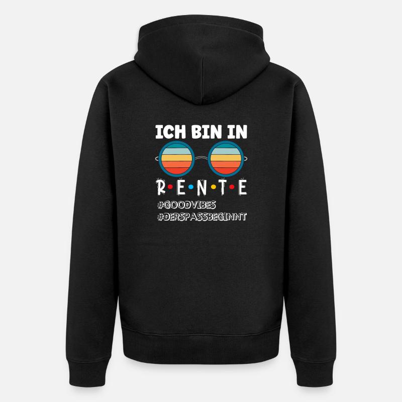 Retraite - le plaisir commence - Veste à capuche bio Premium Unisexe - noir