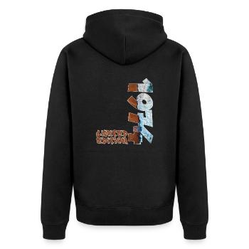 Design de plage en édition limitée de 1974 - Veste à capuche bio Premium Unisexe - noir - Dos - Nico (187cm)