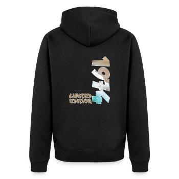 Design de plage en édition limitée de 1974 - Veste à capuche bio Premium Unisexe - noir - Dos - Nico (187cm)