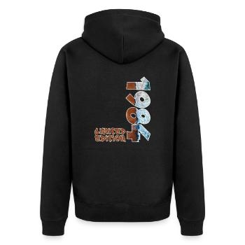 Design de plage en édition limitée de 1984 - Veste à capuche bio Premium Unisexe - noir - Dos - Nico (187cm)