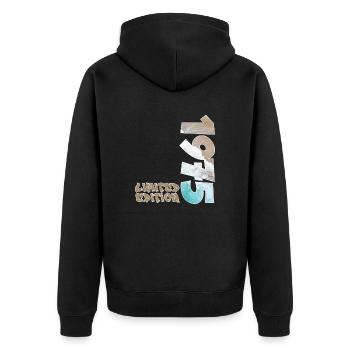 Edition Limitée 1975 Beach Design - Veste à capuche bio Premium Unisexe - noir - Dos - Nico (187cm)