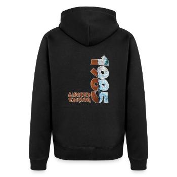 Edition Limitée 1985 Beach Design - Veste à capuche bio Premium Unisexe - noir - Dos - Nico (187cm)