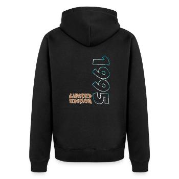 Edition Limitée 1995 Beach Design - Veste à capuche bio Premium Unisexe - noir - Dos - Nico (187cm)