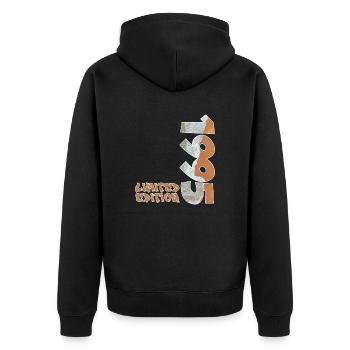 Edition Limitée 1995 Beach Design - Veste à capuche bio Premium Unisexe - noir - Dos - Nico (187cm)