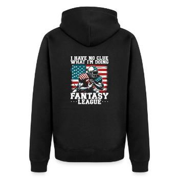 Je n’ai aucune idée de ce que je fais en fantasy league - Veste à capuche bio Premium Unisexe - noir - Dos - Nico (187cm)