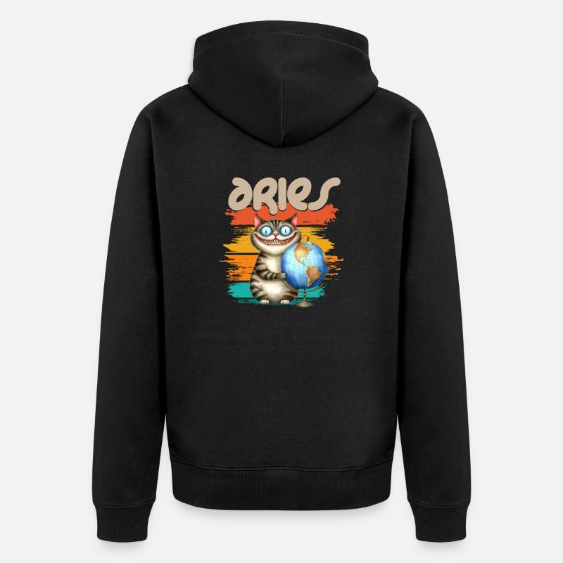 Zodiaque - Sternzeichen - Bélier - Widder - Veste à capuche bio Premium Unisexe - noir