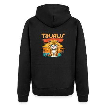 Zodiaque - Zodiaque - Tauraus - Taureau - Veste à capuche bio Premium Unisexe - noir - Dos - Nico (187cm)
