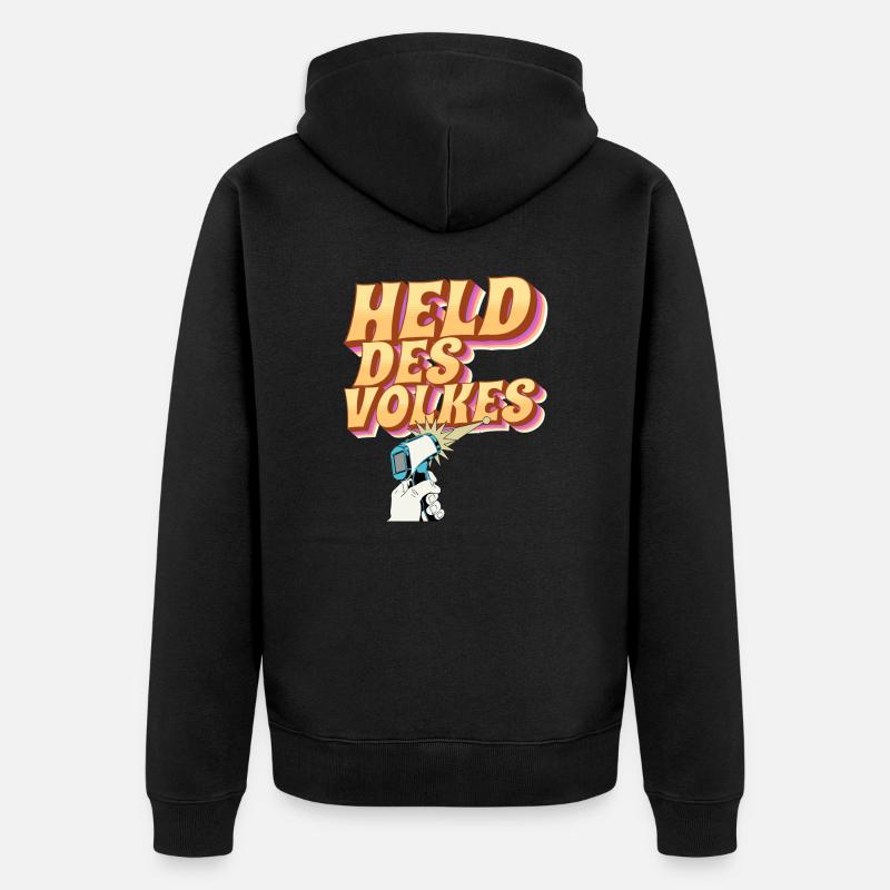 Héros du peuple - Veste à capuche bio Premium Unisexe - noir