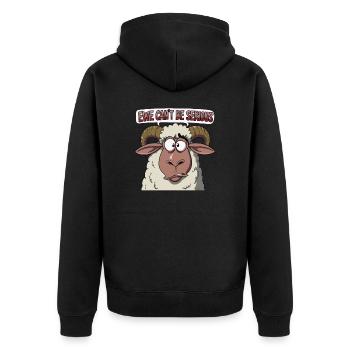 Ewe ne peut pas être sérieux - conception de mouton drôle - Veste à capuche bio Premium Unisexe - noir - Dos - Nico (187cm)