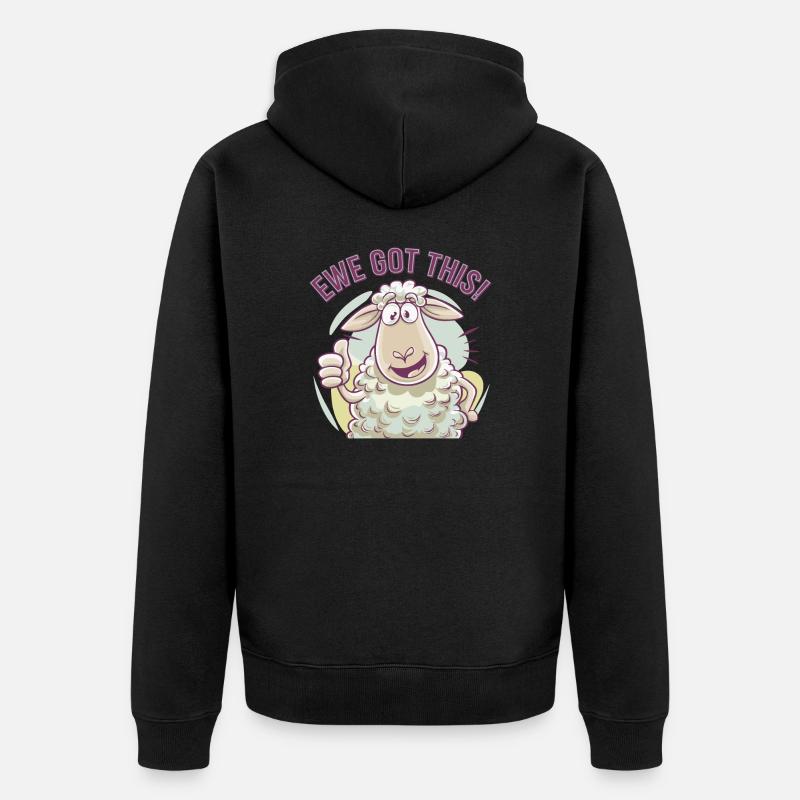 Ewe a compris ça - Veste à capuche bio Premium Unisexe - noir