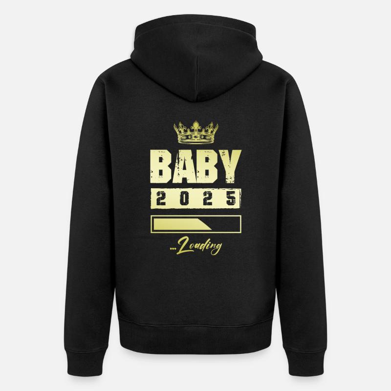 Bébé 2025 Chargement - Veste à capuche bio Premium Unisexe - noir