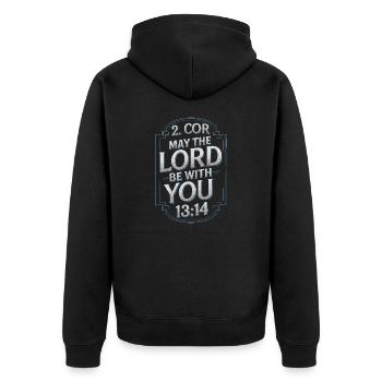 Que le Seigneur soit avec vous - Veste à capuche bio Premium Unisexe - noir - Dos - Nico (187cm)