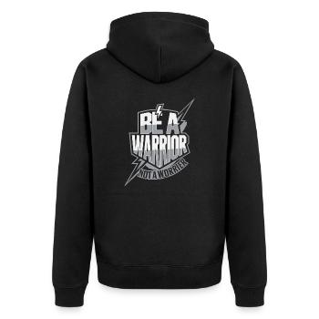Soyez un guerrier, pas un dicton inspirant inquiet - Veste à capuche bio Premium Unisexe - noir - Dos - Nico (187cm)