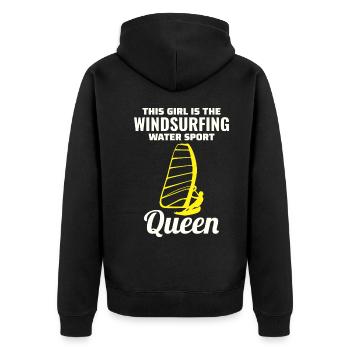 Planche à voile Fille Windsurf Windsurfer Water Sport - Veste à capuche bio Premium Unisexe - noir - Dos - Nico (187cm)