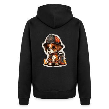 Héros chaud - Veste à capuche bio Premium Unisexe - noir - Dos - Nico (187cm)