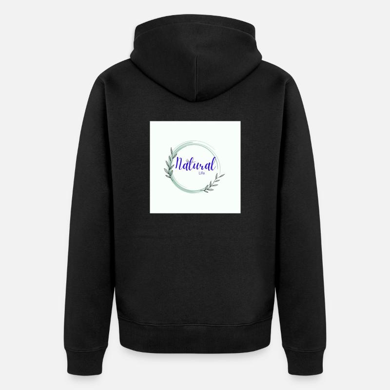 Natural Life rainbow butterfly créa - Veste à capuche bio Premium Unisexe - noir