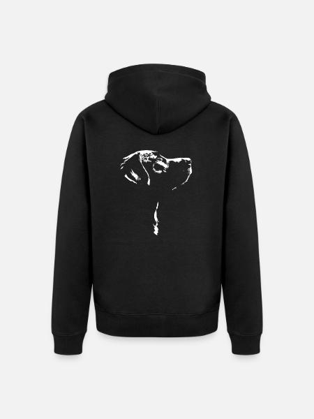 Labrador Retriever Hund Hunde Labbi Wilsigns - Unisex Premium Bio Zip Hoodie - Schwarz