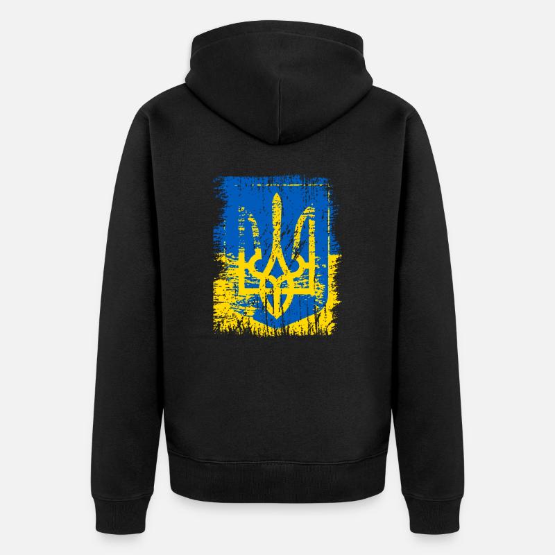 Ukraine - Veste à capuche bio Premium Unisexe - noir