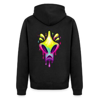 Alien coloré - Veste à capuche bio Premium Unisexe - noir - Dos - Nico (187cm)