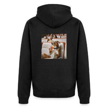 Chien au cinéma - Veste à capuche bio Premium Unisexe - noir - Dos - Nico (187cm)