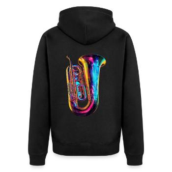 Tuba - Veste à capuche bio Premium Unisexe - noir - Dos - Nico (187cm)