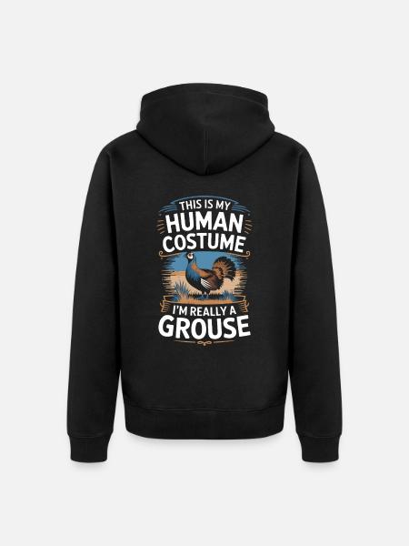 Auerhahn - Unisex Premium Bio Zip Hoodie - Schwarz