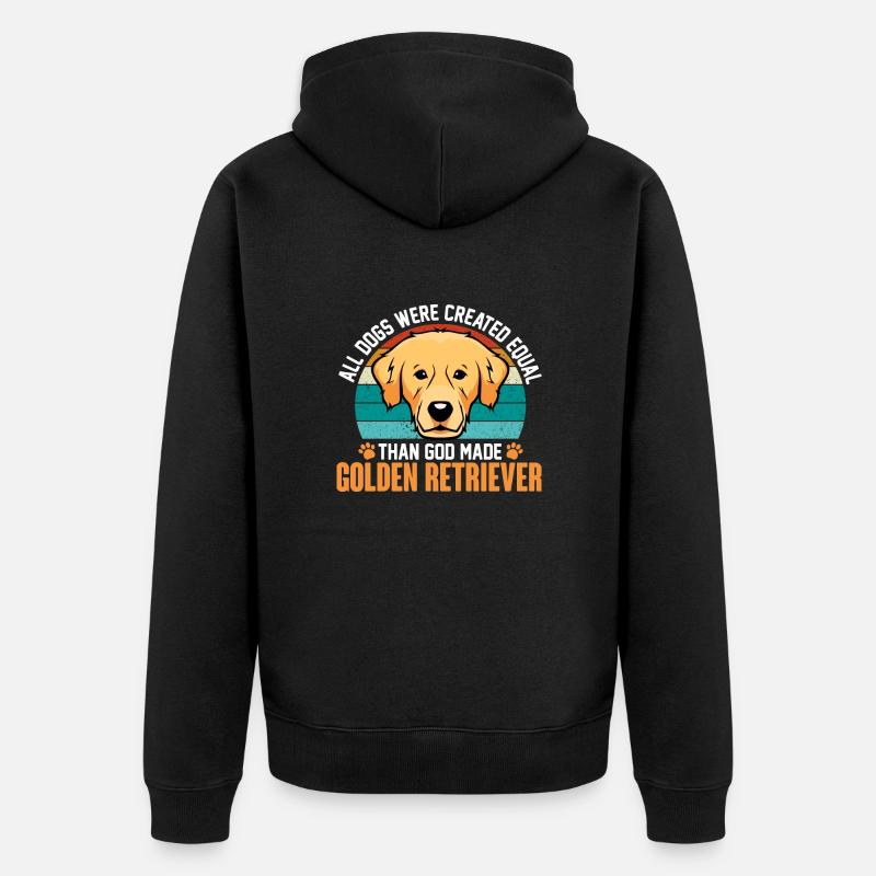 Dog Golden Retriever - Veste à capuche bio Premium Unisexe - noir