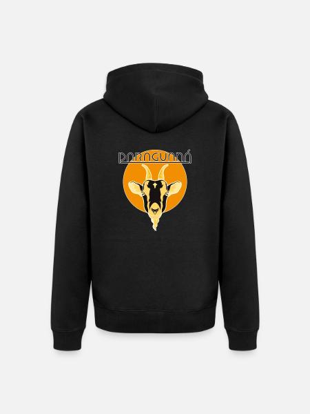 Paraguanera Ziege - Unisex Premium Bio Zip Hoodie - Schwarz