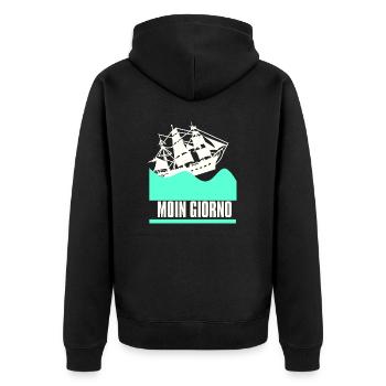 MOIN GIORNO - MoinJour 25 - Veste à capuche bio Premium Unisexe - noir - Dos - Nico (187cm)