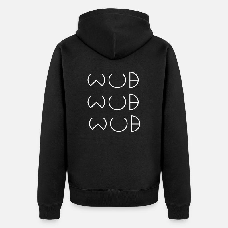 wub wub wub - Unisex Premium Bio Zip Hoodie - Schwarz