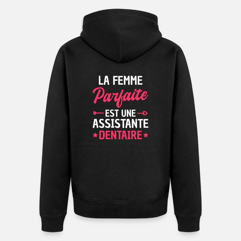 assistante dentaire - Veste à capuche bio Premium Unisexe - noir
