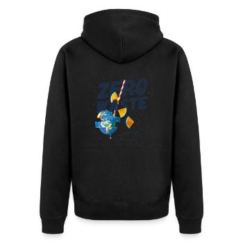 Zéro déchet, planet B - Veste à capuche bio Premium Unisexe - noir - Dos - Nico (187cm)