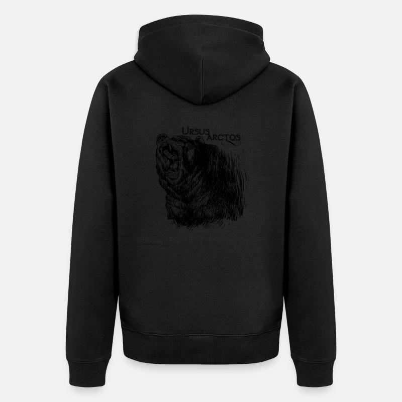 OURS BRUN - Veste à capuche bio Premium Unisexe - noir