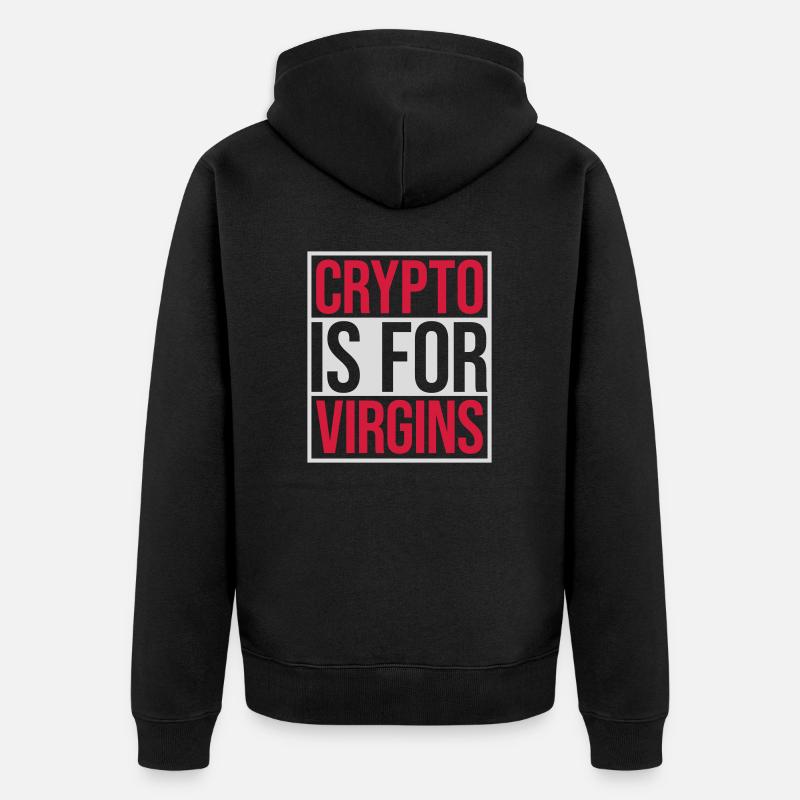 Crypto est pour les vierges - Veste à capuche bio Premium Unisexe - noir